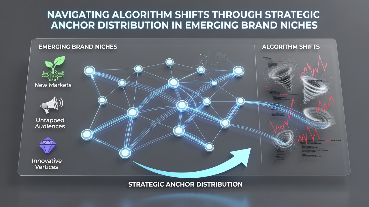 Chart showing anchor text mix evolution for niche brands adapting to search updates